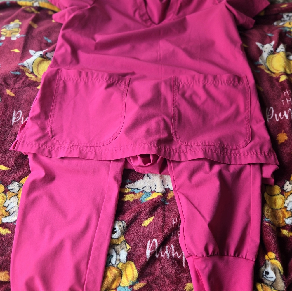 Vibrant Pink Scrub Set